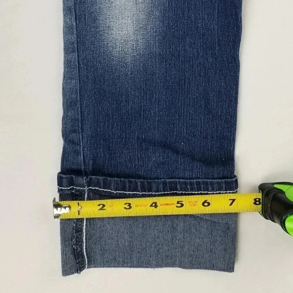 Angels Cuffed Cropped Blue Denim Women's Jeans 11 - Picture 2 of 8